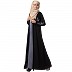 Double layered abaya with embroidery work- Black Double layered abaya with embroidery work- Black